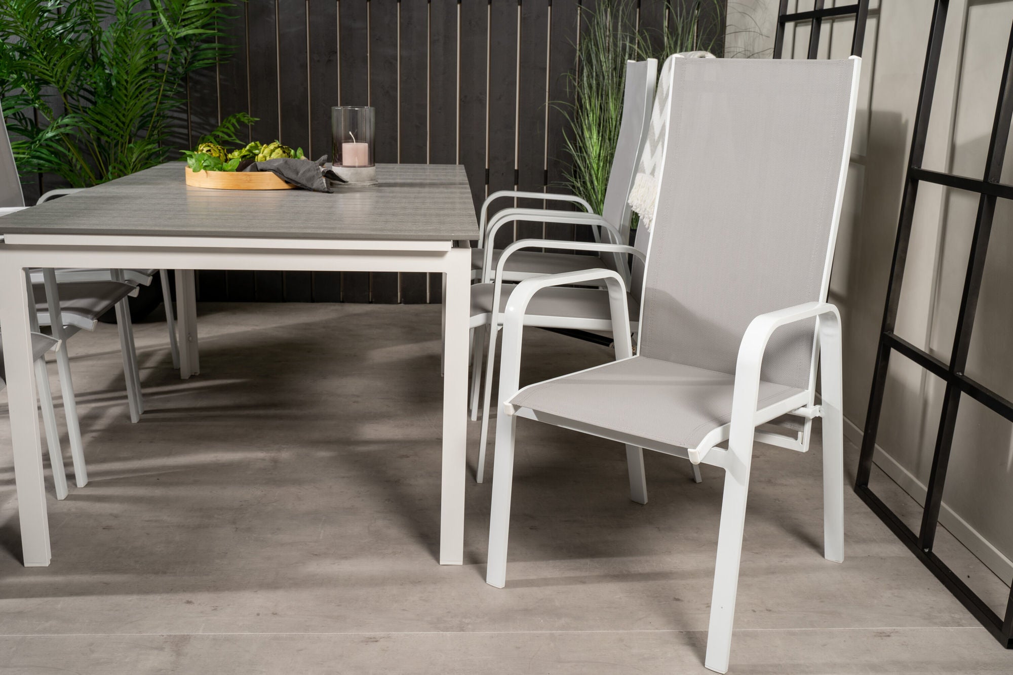 Venture Home Levels bord 160/240 - White/Grey - Copacabana Recliner stol - White/Grey 6