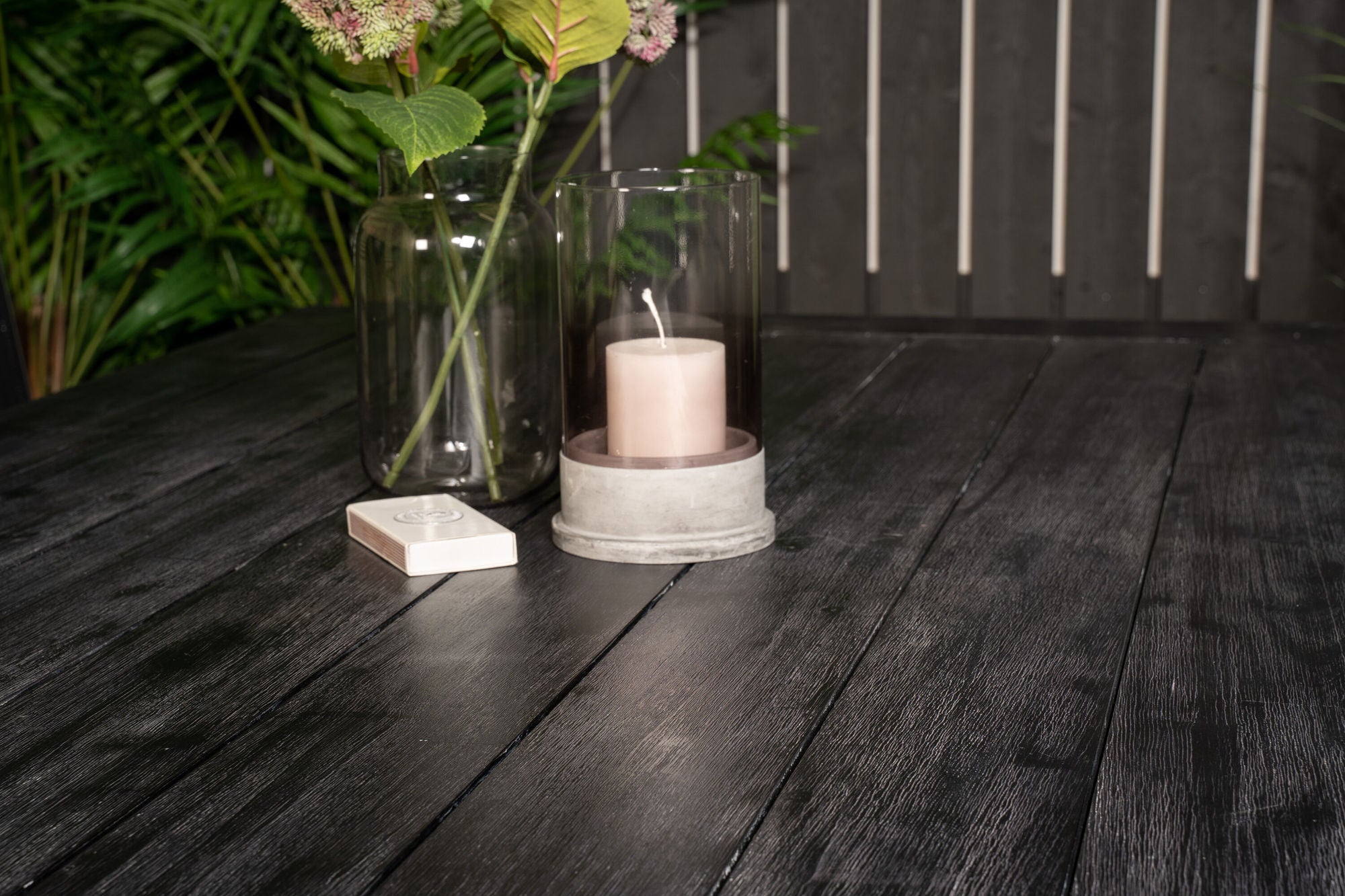 Venture Home Rives spisebord 200*100cm - Black Acacia+Break 5:pos stol - Black alu / Black Textilene_6