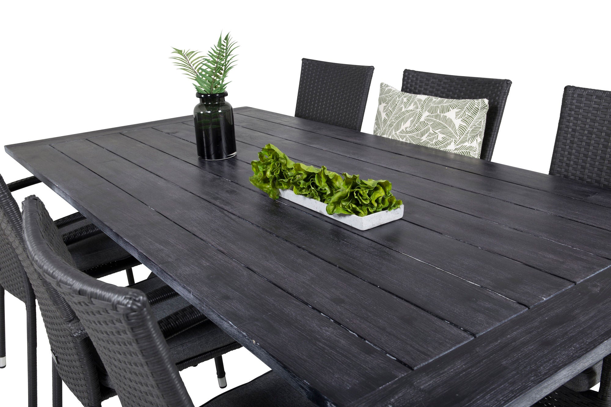 Venture Home Rives spisebord 200*100cm - Black Acacia+Anna Arm stol (stackable) - Black_6
