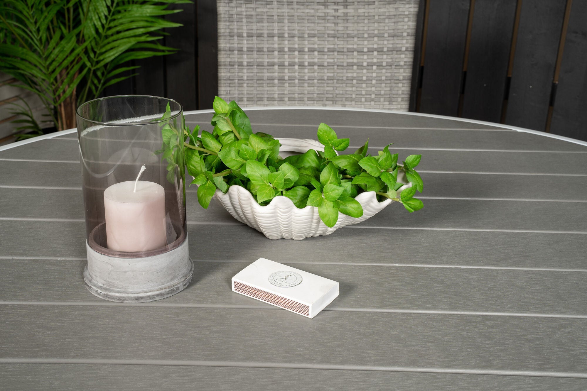 Venture Home Parma bord ø 140 - White/Grey - Anna stol - Grey 6