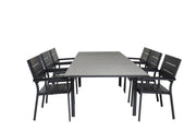 Venture Home Levels spisebord 160/240*90 - Black Alu / Grey Aintwood +Levels stol (stackable) - Black Alu / Black Aintwood_6