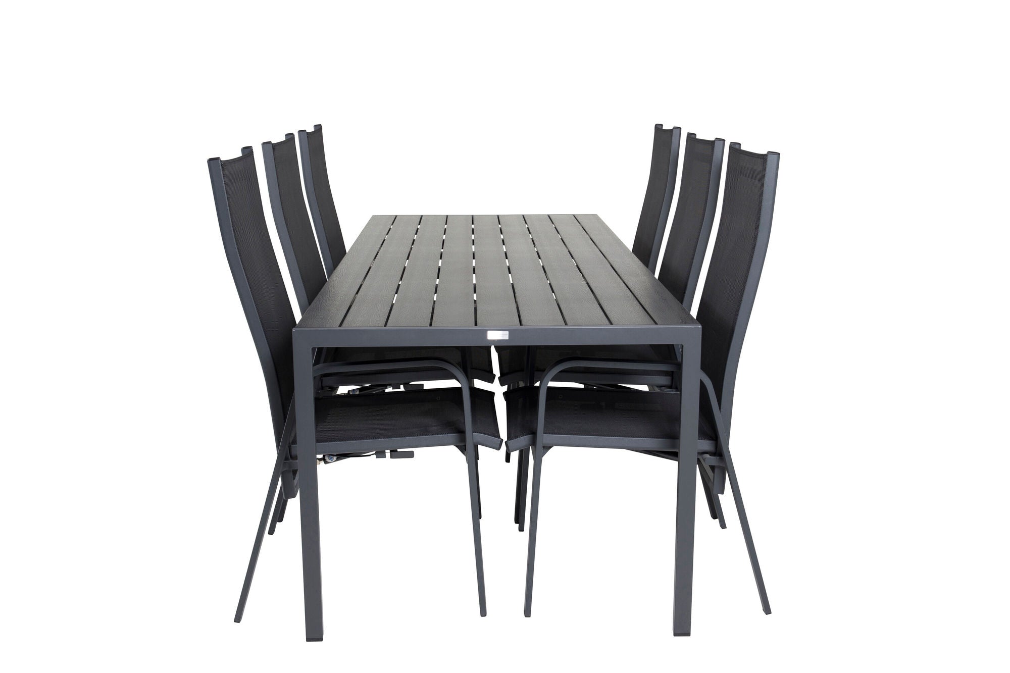 Venture Home Break spisebord - 205*90 - Black Alu / Black Aintwood+Copacabana Recliner Cha