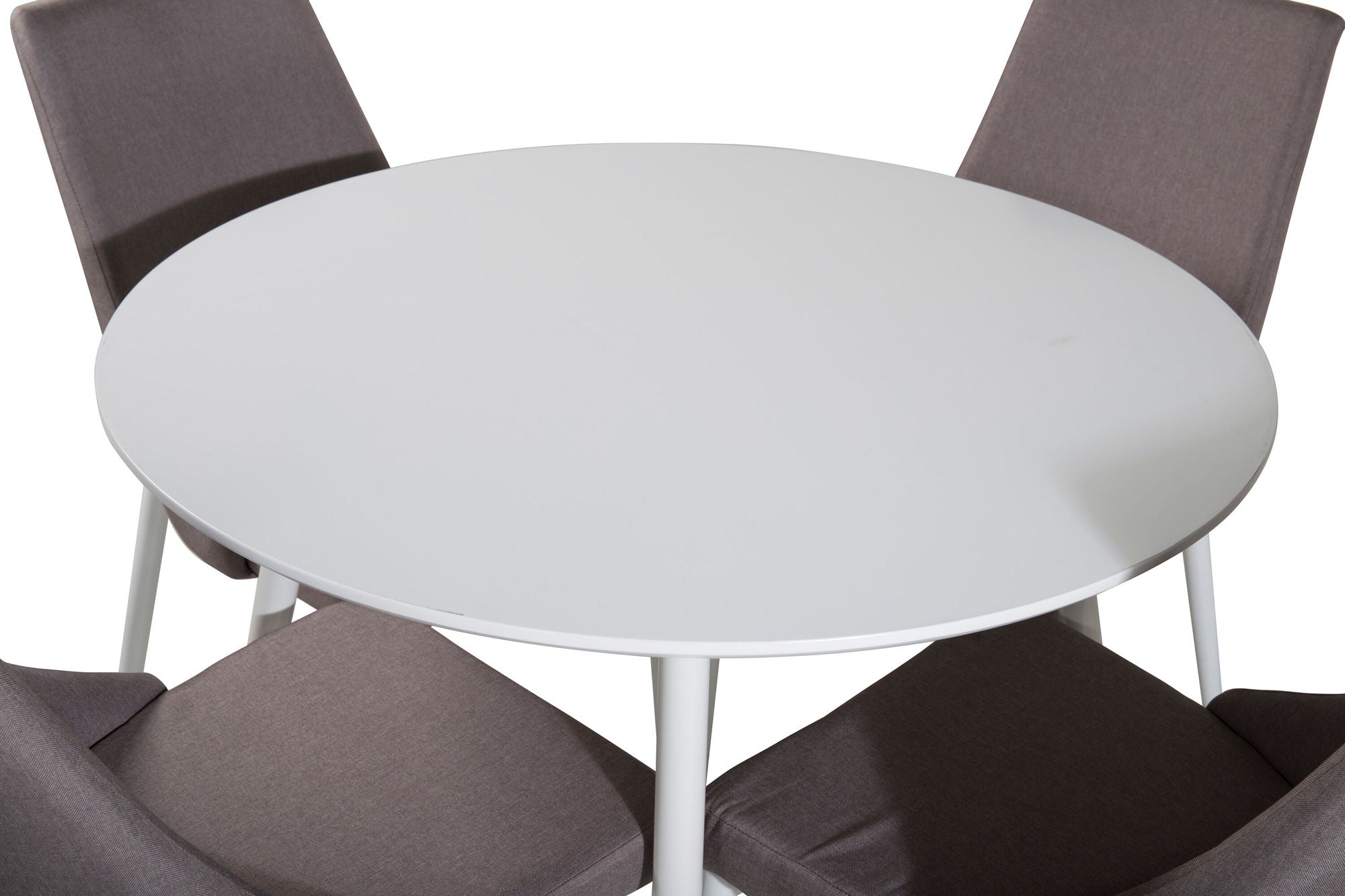 Venture Home Plaza rund bord 100 cm - White top / White Legs +Leone 2.0 Polar Grey - White Legs _4