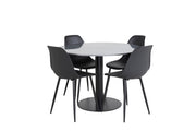Venture Home Estelle rund spisebord ø106 H75 - Black / Black+Polar Plastic Spisebordsstol - Black Legs / Black Plastic_4