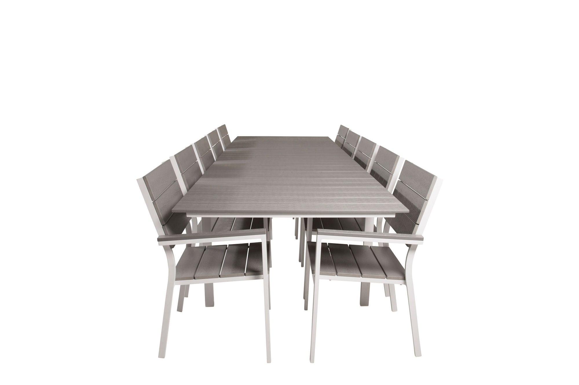 Venture Home Levels bord 229/310 - White/Grey - Levels stol (stackable) - White Alu / Grey Aintwood 10
