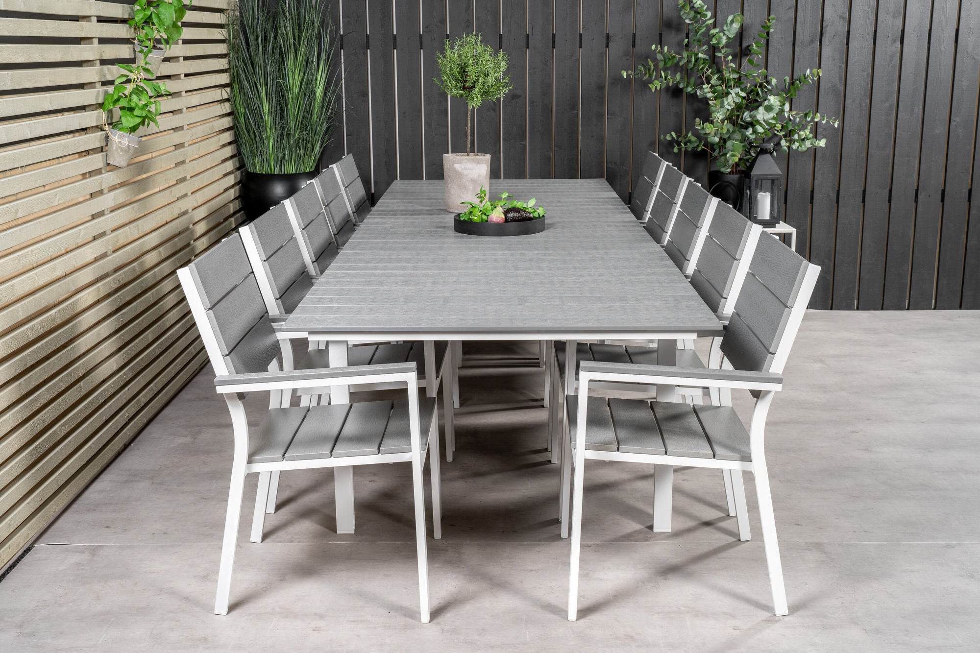 Venture Home Levels bord 229/310 - White/Grey - Levels stol (stackable) - White Alu / Grey Aintwood 10