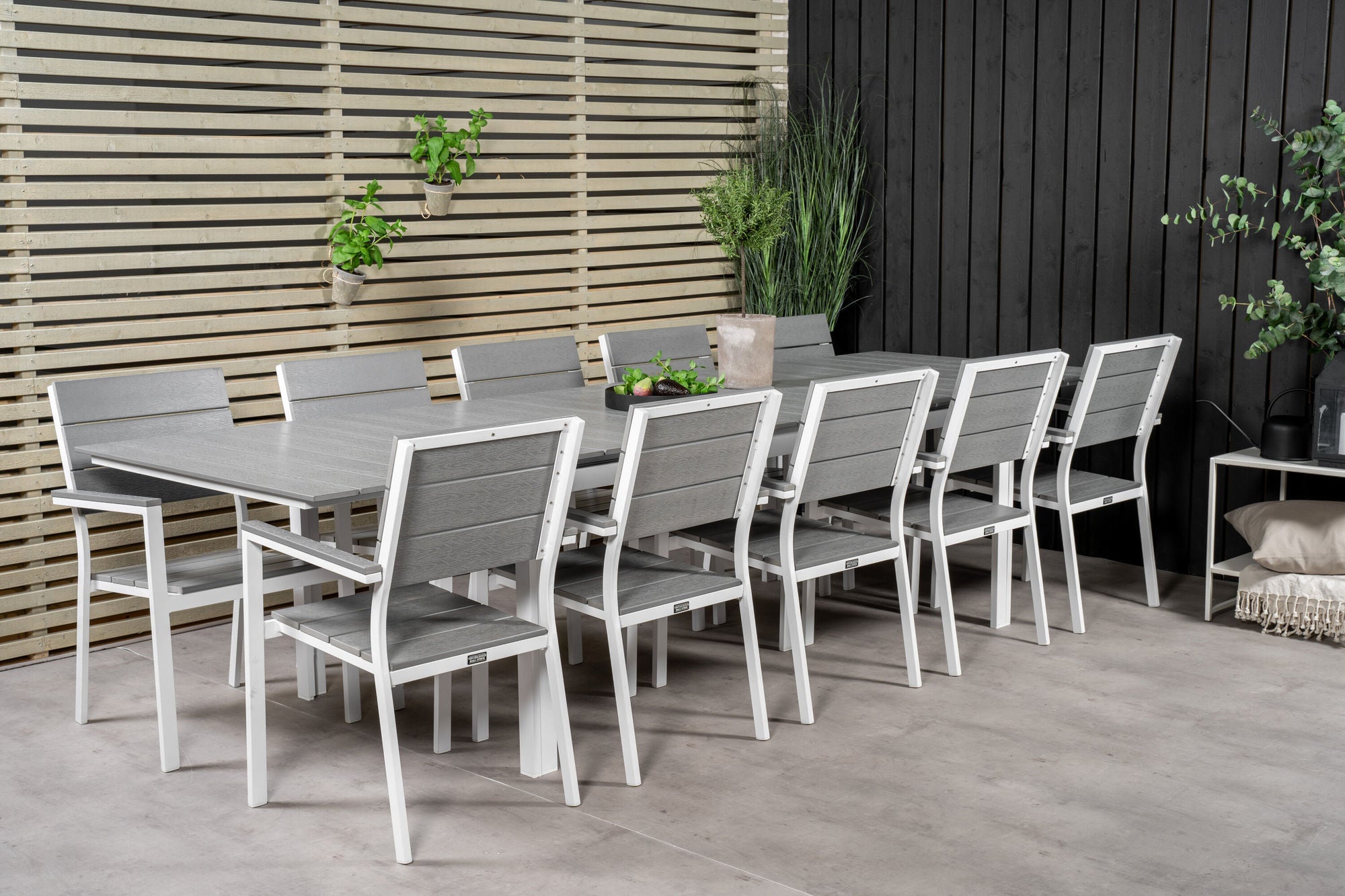 Venture Home Levels bord 229/310 - White/Grey - Levels stol (stackable) - White Alu / Grey Aintwood 10