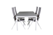 Venture Home Levels bord 160/240 - White/Grey+Albany Light 5-pos white alu / Grey Textilene_4