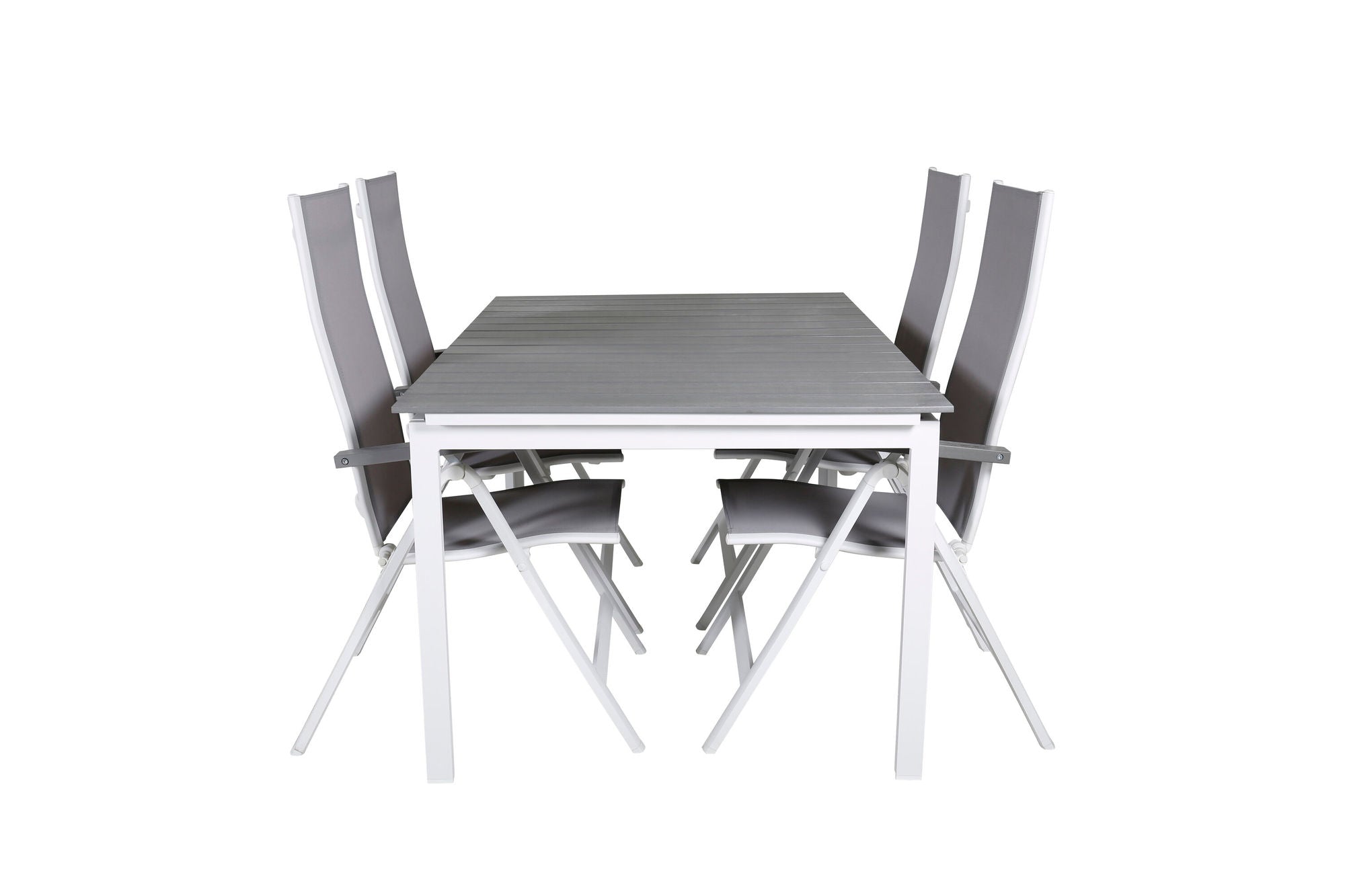 Venture Home Levels bord 160/240 - White/Grey+Albany Light 5-pos white alu / Grey Textilene_4