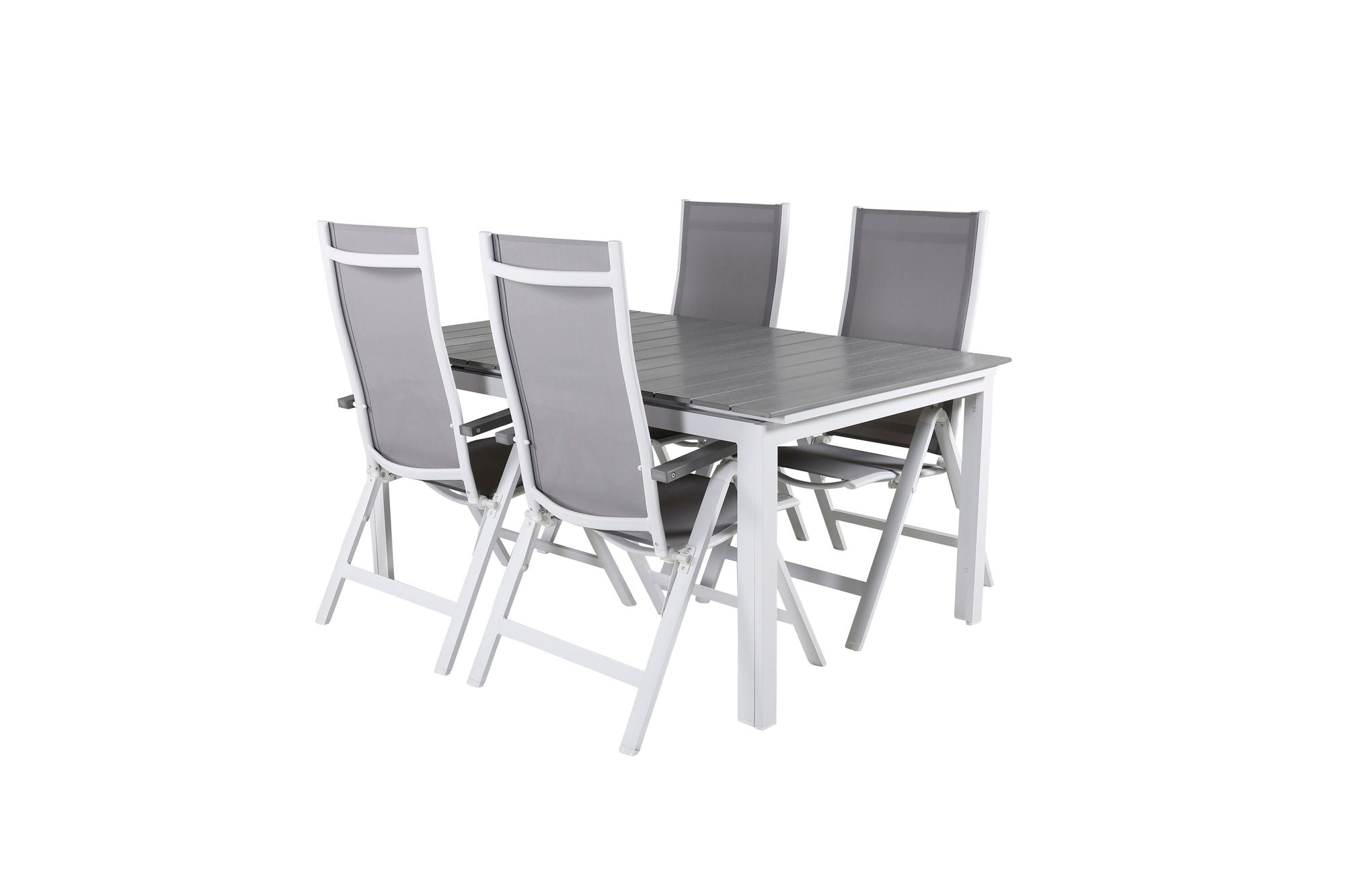 Venture Home Levels bord 160/240 - White/Grey+Albany Light 5-pos white alu / Grey Textilene_4