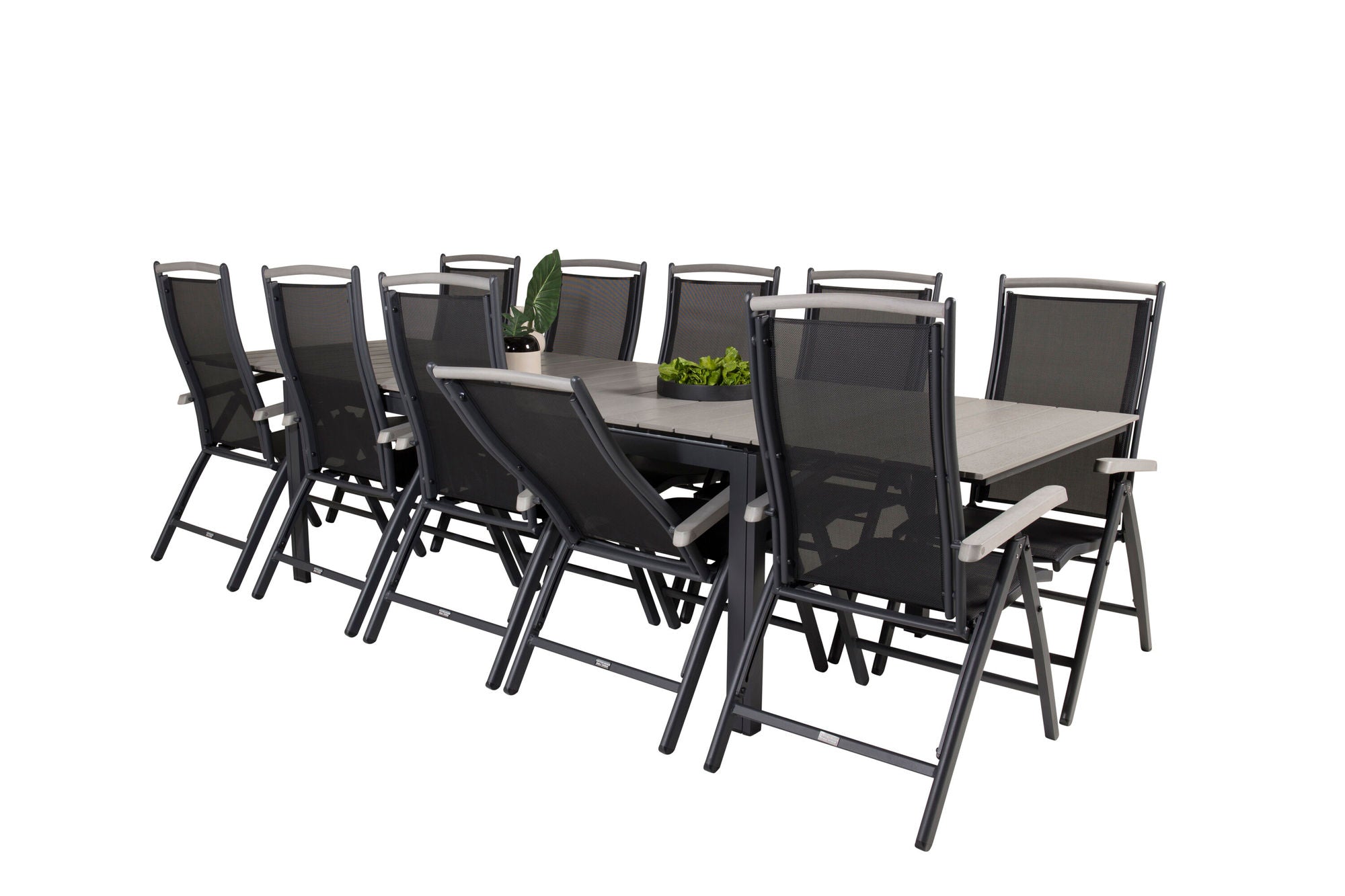 Venture Home Levels bord 229/310 - Black/Grey - Albany 5:pos stol - Black/Black 10