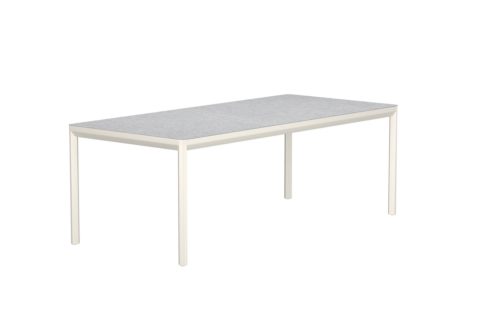 Venture Home Lino spisebord 220x100x74 cm - Beige Aluminium / Ceramic Glass