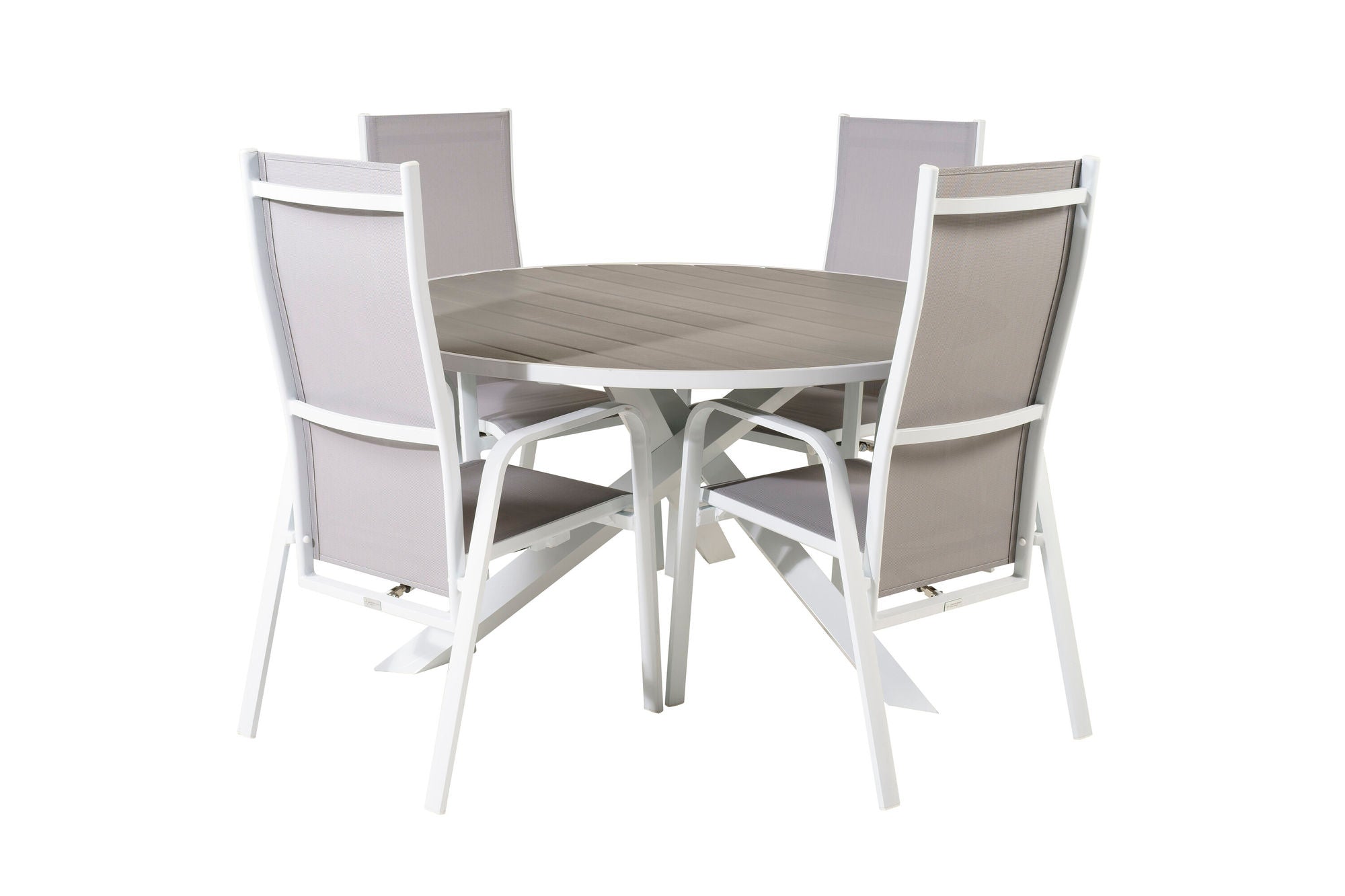 Venture Home Parma bord ø 140 - White/Grey - Copacabana Recliner stol - White/Grey 4