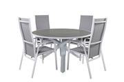 Venture Home Parma bord ø 140 - White/Grey - Copacabana Recliner stol - White/Grey 4