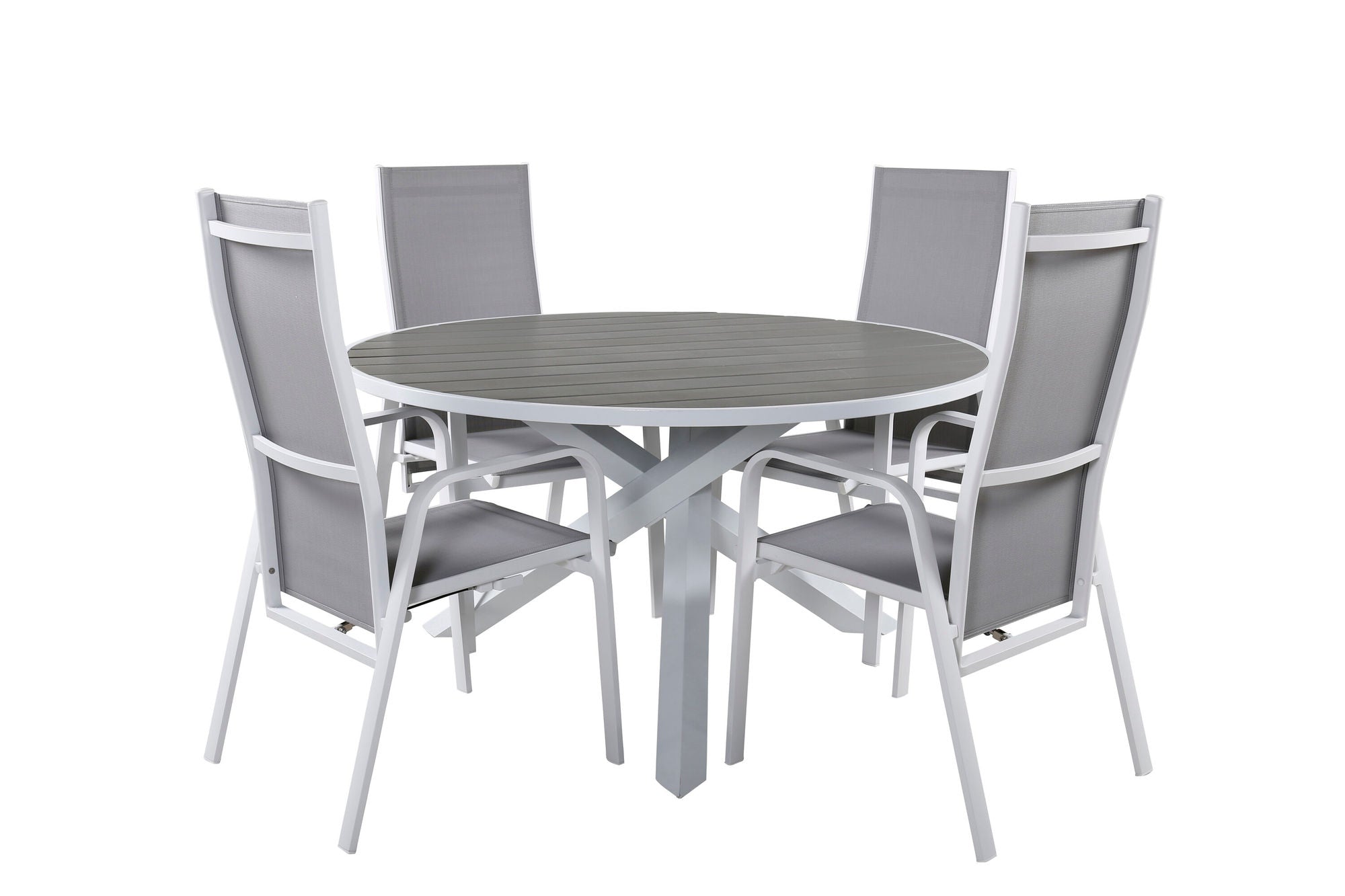 Venture Home Parma bord ø 140 - White/Grey - Copacabana Recliner stol - White/Grey 4