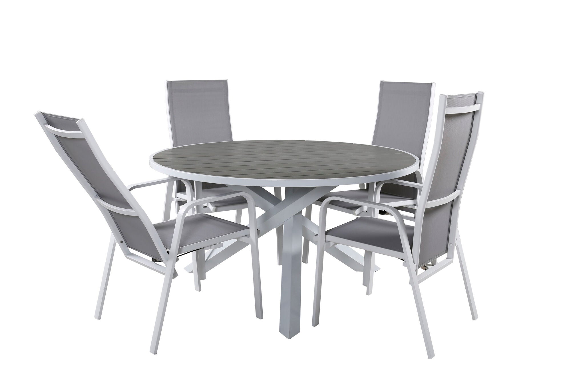 Venture Home Parma bord ø 140 - White/Grey - Copacabana Recliner stol - White/Grey 4