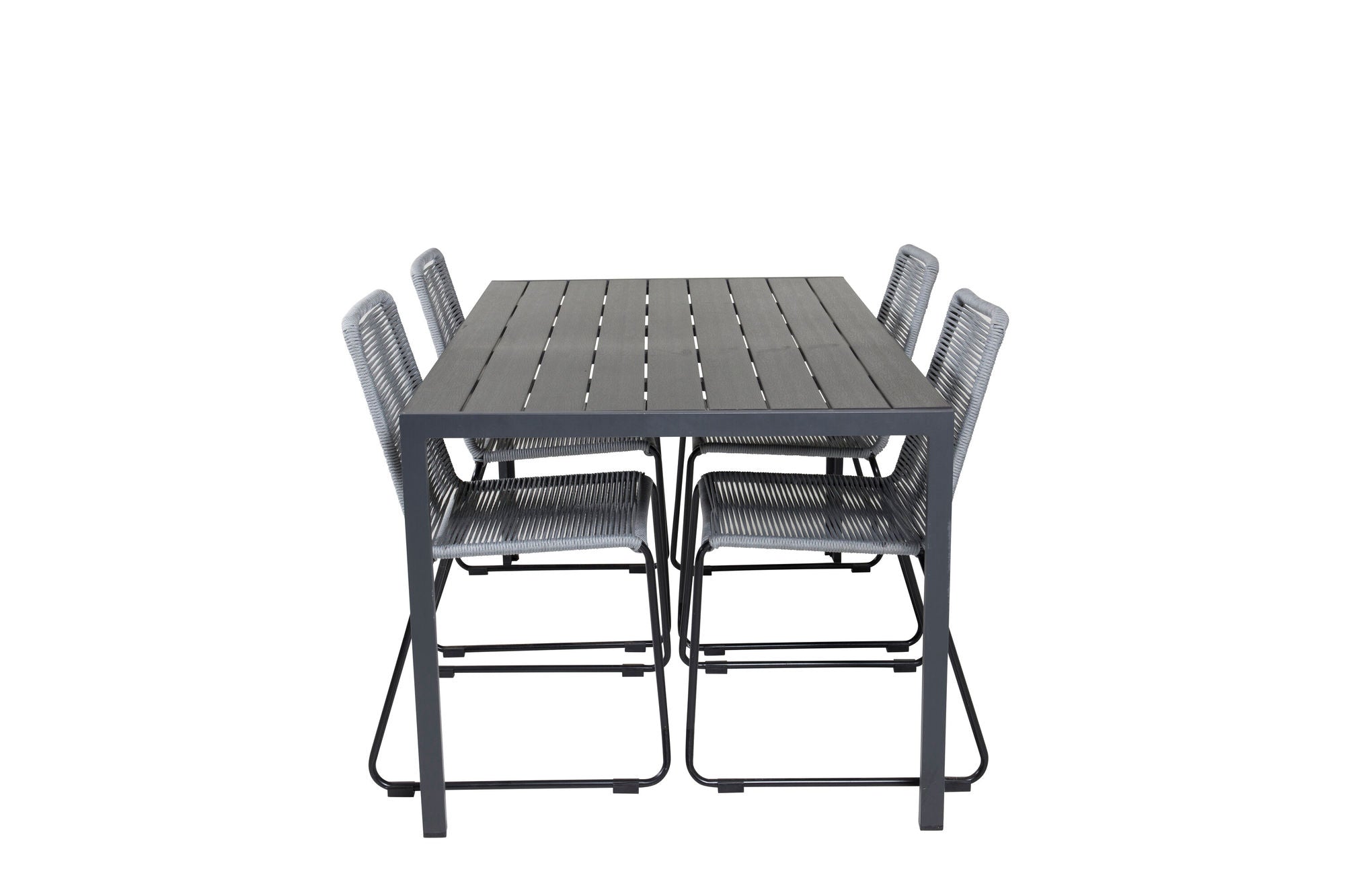 Venture Home Break spisebord - 150*90 Black Alu / Black Aintwood +Lindos Spisebordsstol - Bl