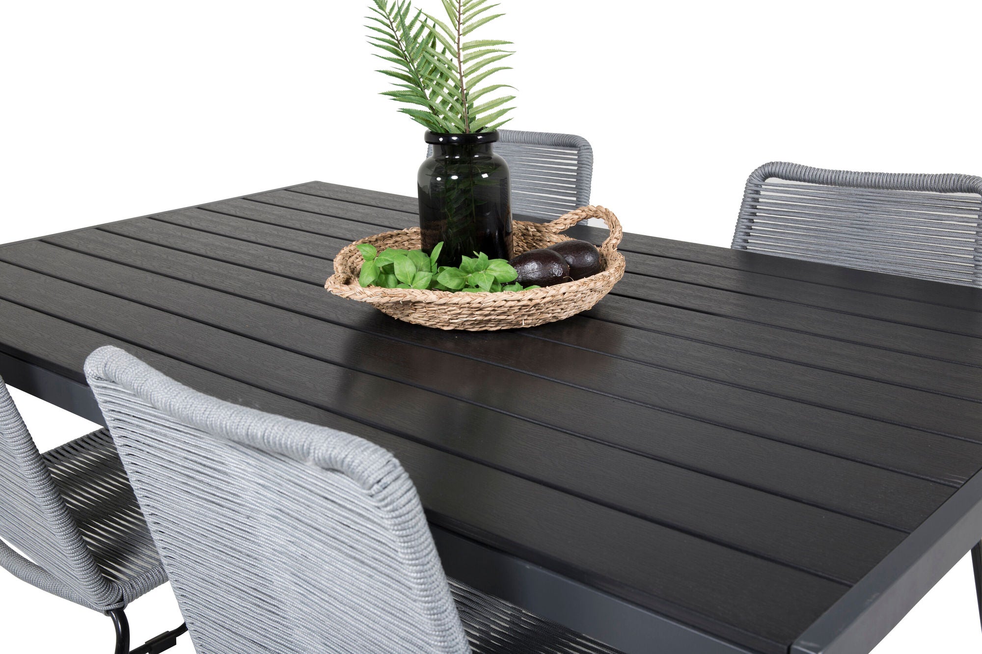 Venture Home Break spisebord - 150*90 Black Alu / Black Aintwood +Lindos Spisebordsstol - Bl