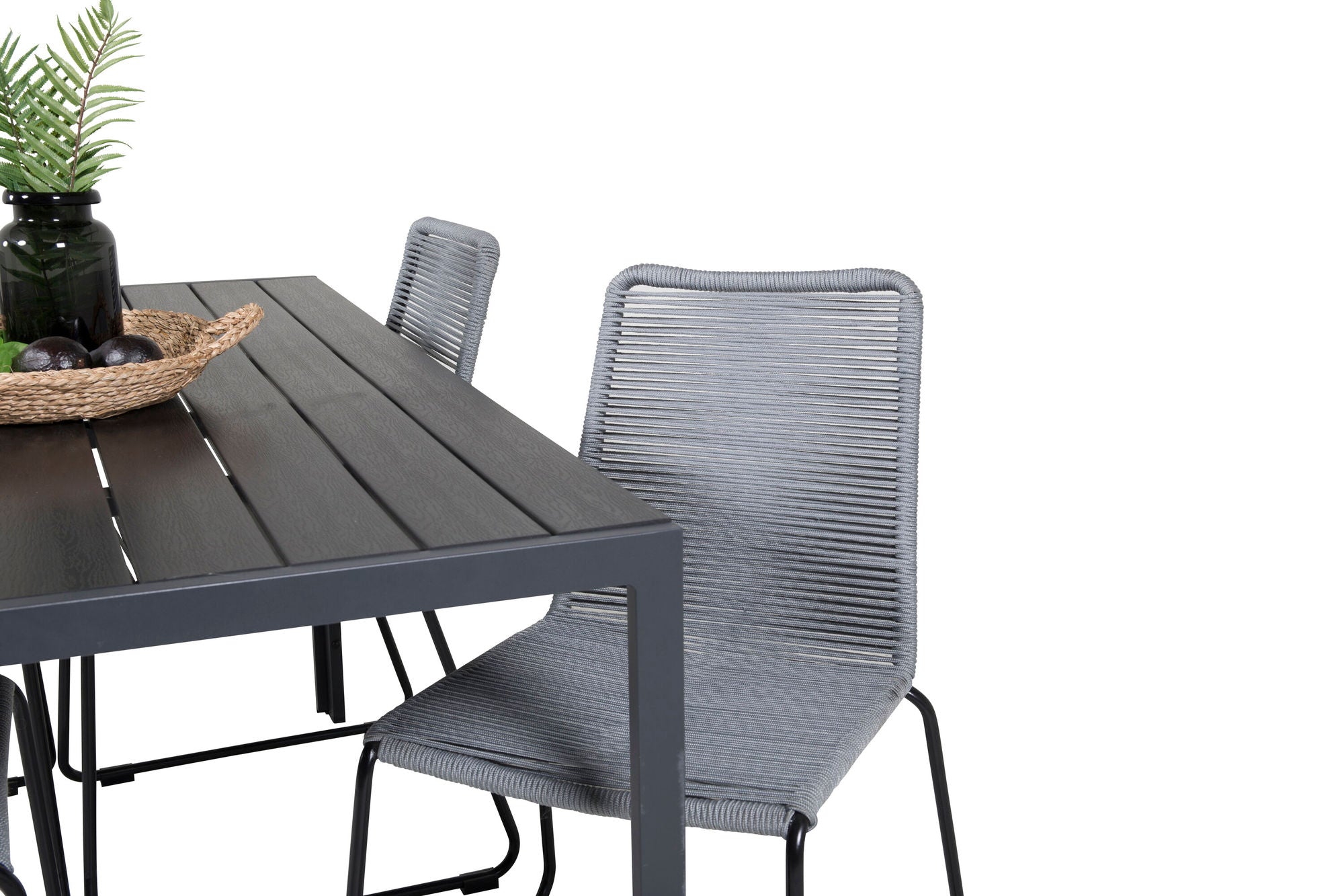 Venture Home Break spisebord - 150*90 Black Alu / Black Aintwood +Lindos Spisebordsstol - Bl