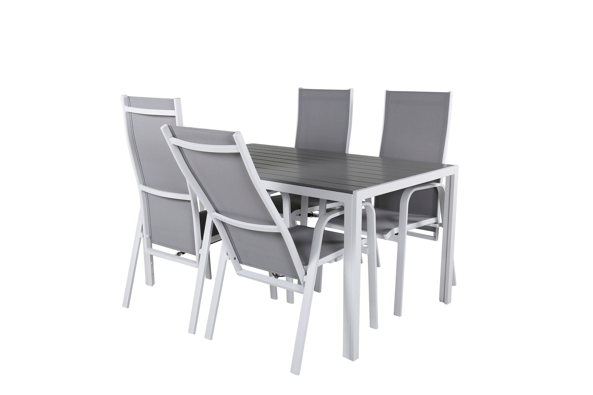 Venture Home Break spisebord - White Alu / Grey Aintwood - 150*90+Copacabana Recliner Chai