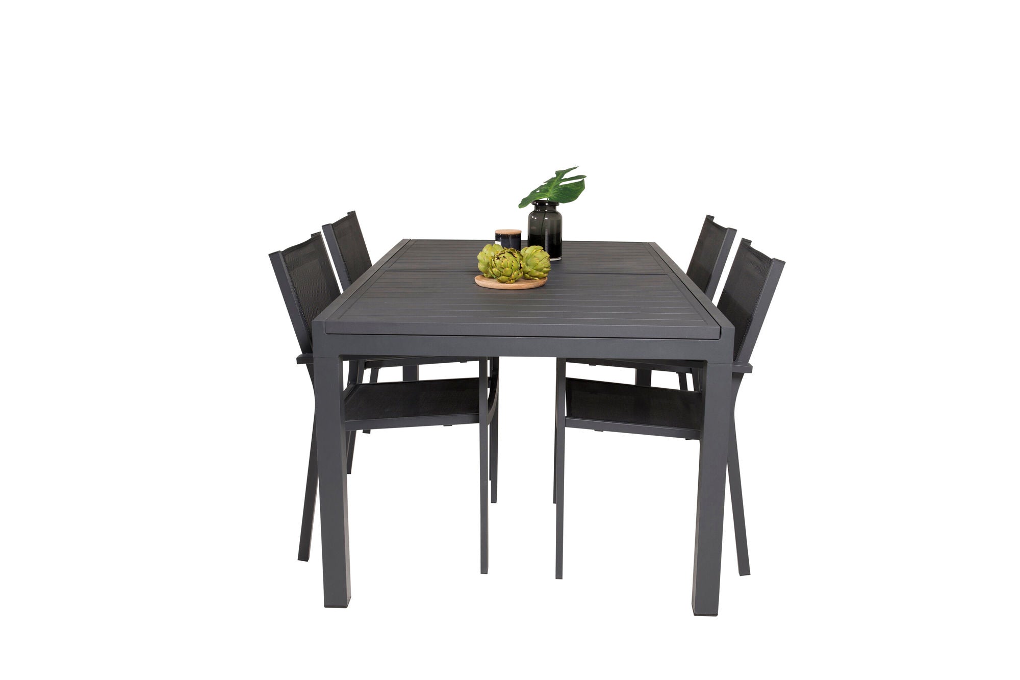 Venture Home Marbella bord 160/240 - Black/Black - Copacabana Stacking stol - Black/Black 4