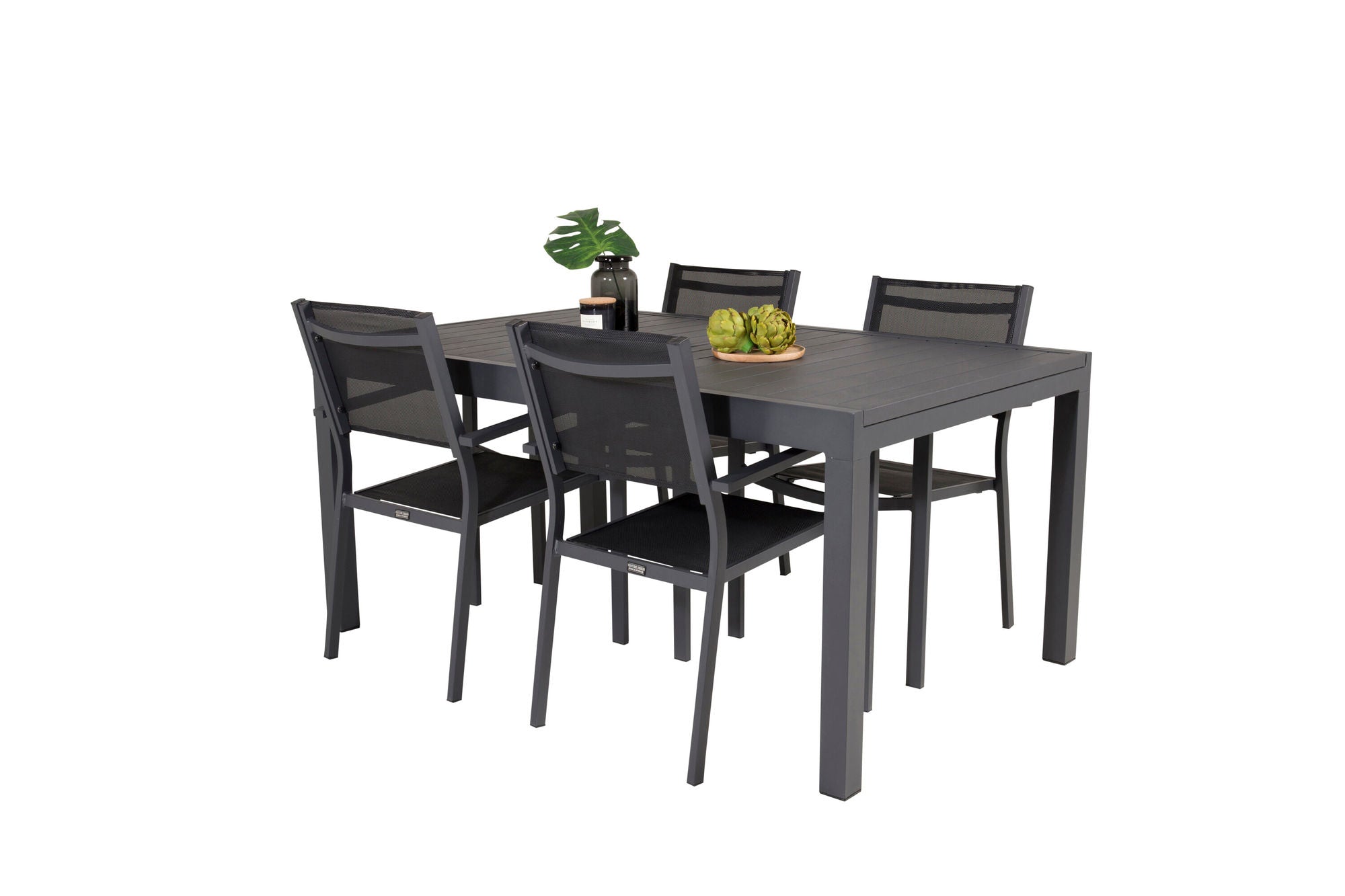Venture Home Marbella bord 160/240 - Black/Black - Copacabana Stacking stol - Black/Black 4