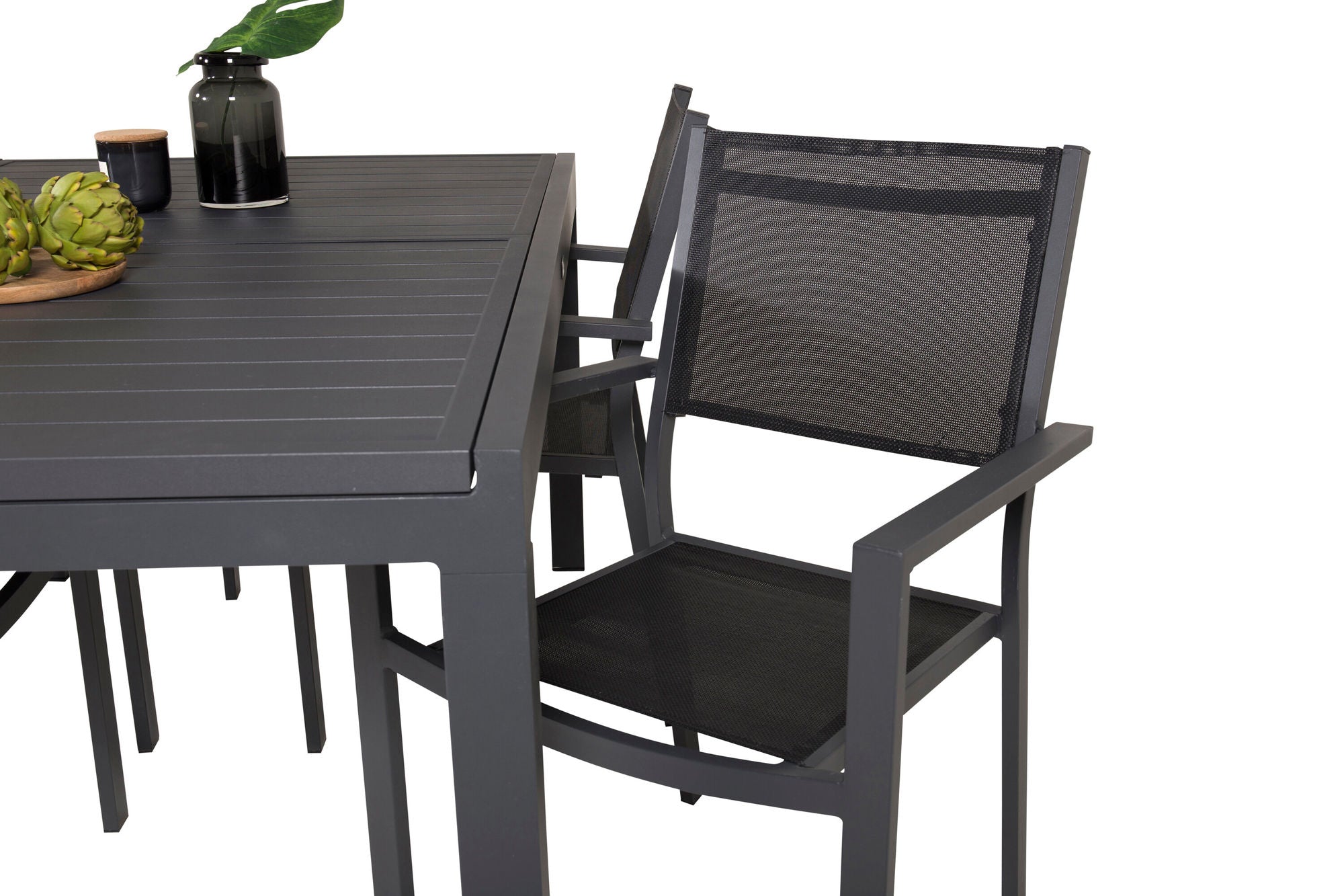 Venture Home Marbella bord 160/240 - Black/Black - Copacabana Stacking stol - Black/Black 4