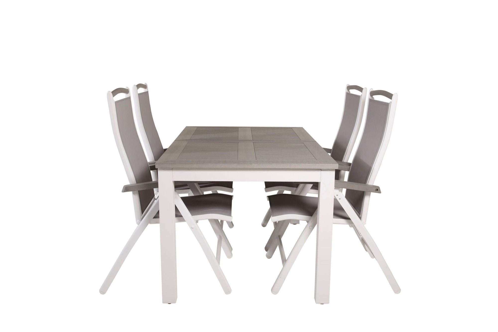 Venture Home Albany spisebord 152/210*90 - White Alu / Grey Aintwood+Albany stol 5:pos - White Alu / Grey Textilene / Aintwood_4