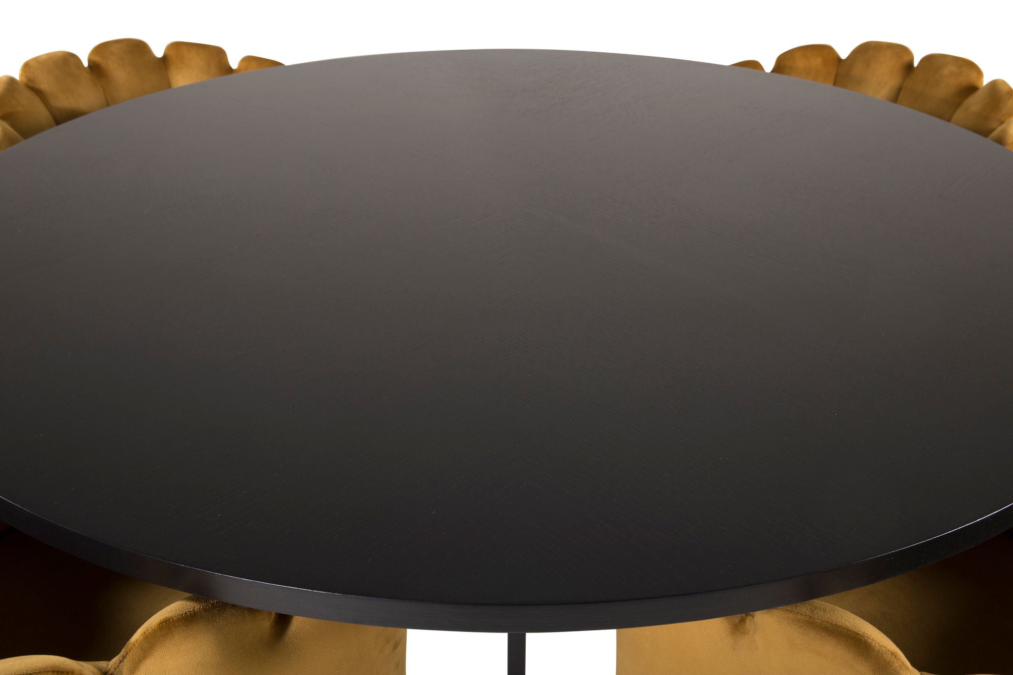Venture Home Copenhagen - spisebord round - Black / Black+Limhamn - stol - Gold Velvet_4