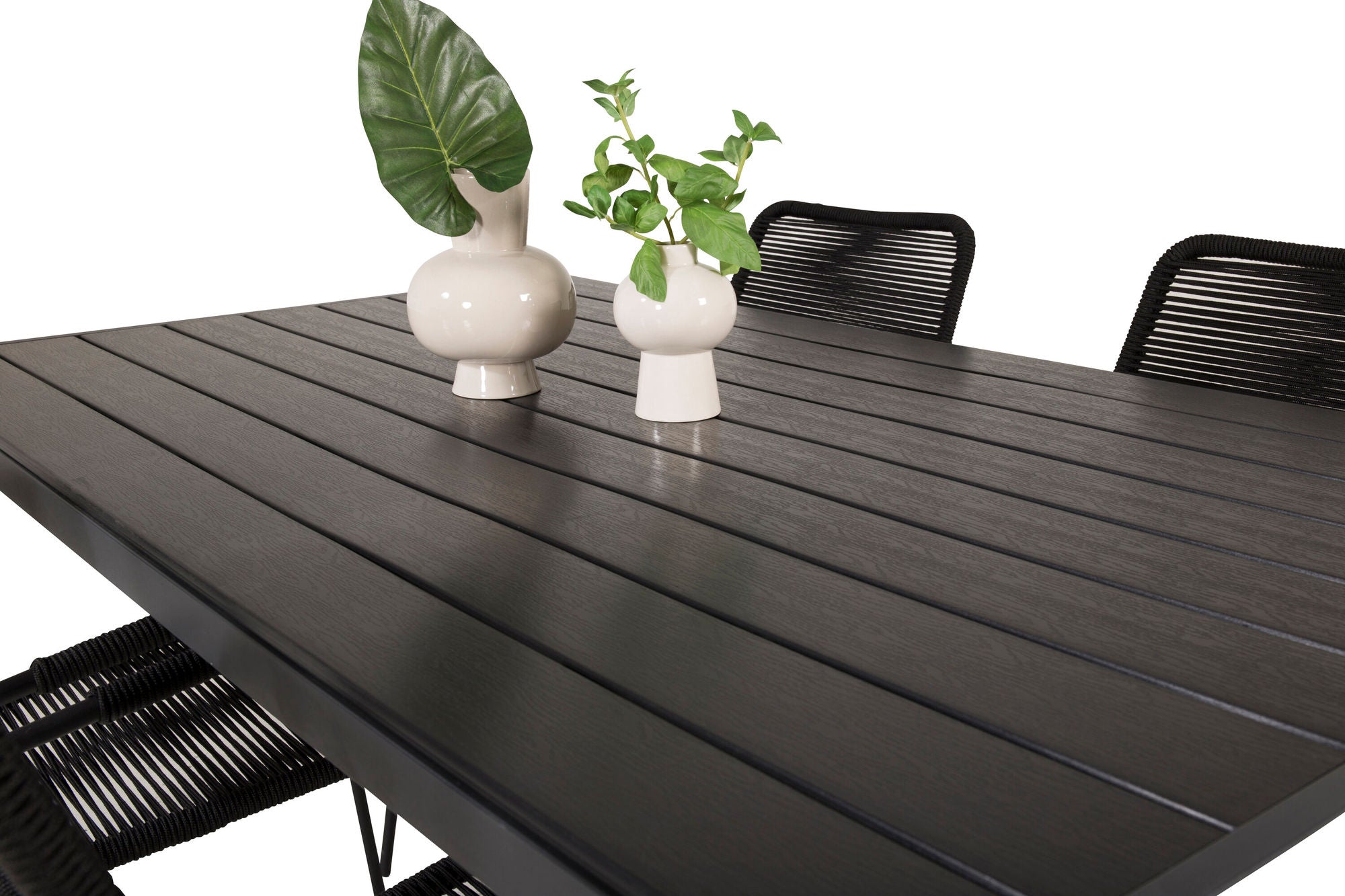 Venture Home Break spisebord - 150*90 Black Alu / Black Aintwood +Lindos Armchair - Black Alu / Black Rope_4