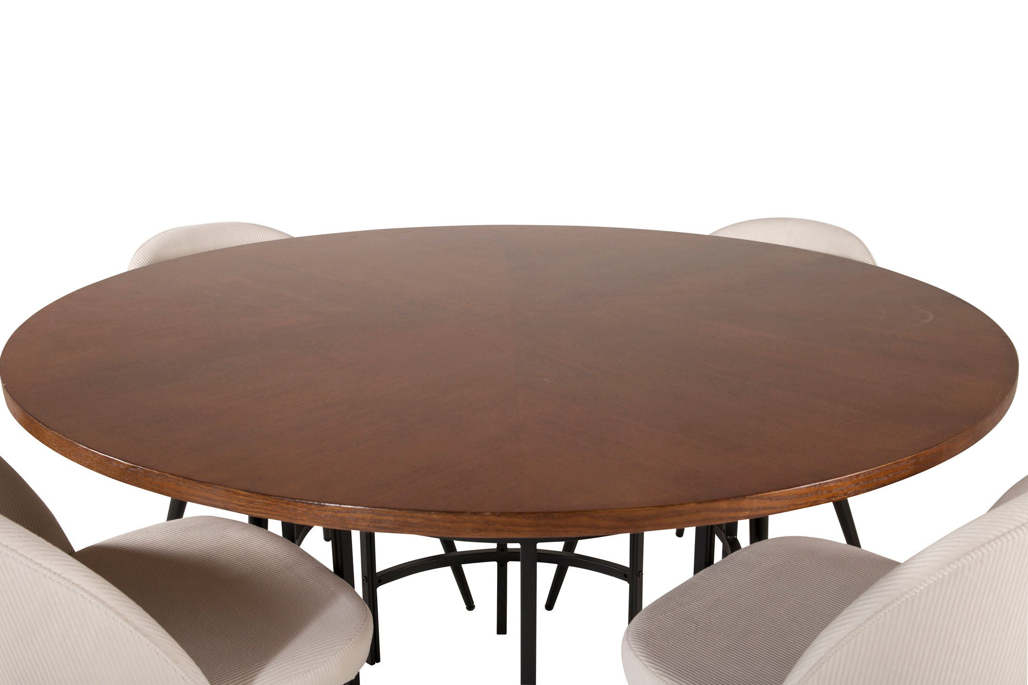 Venture Home Copenhagen - spisebord round - Brown / Black+Velvet Spisebordsstol - Black Le