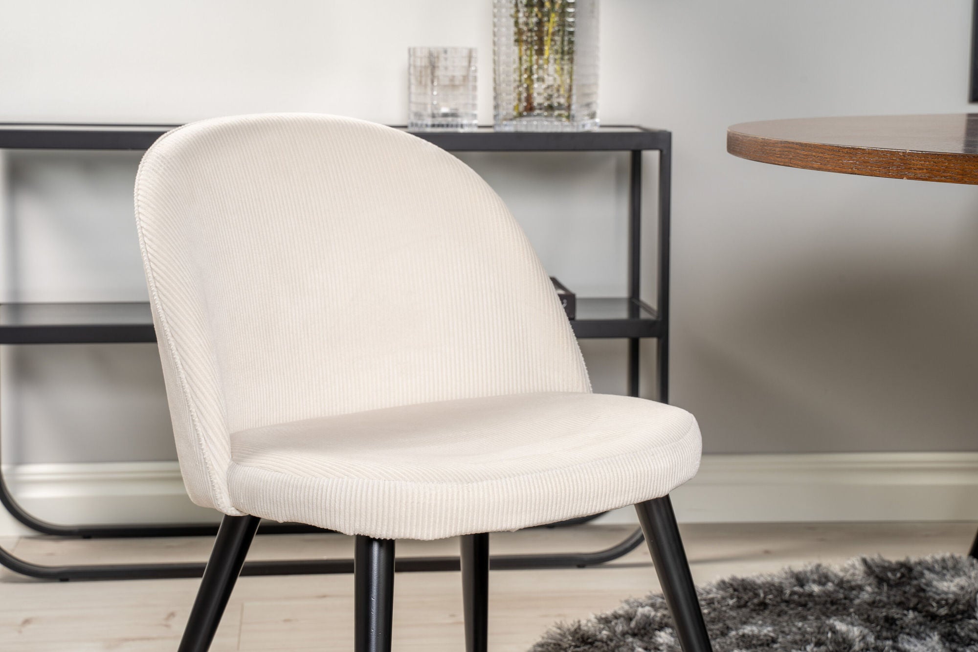 Venture Home Copenhagen - spisebord round - Brown / Black+Velvet Spisebordsstol - Black Le