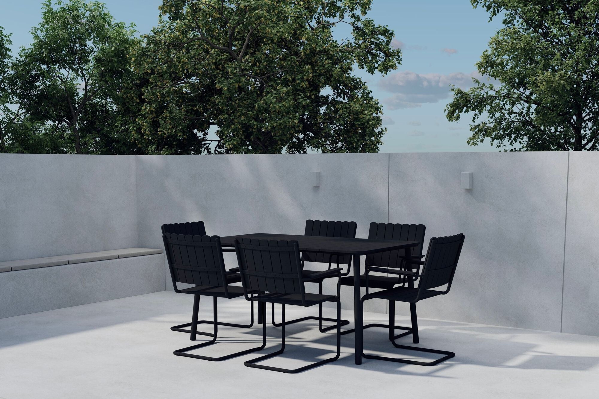 Venture Home Holmsund Rectangular Dining Set - Black / Black