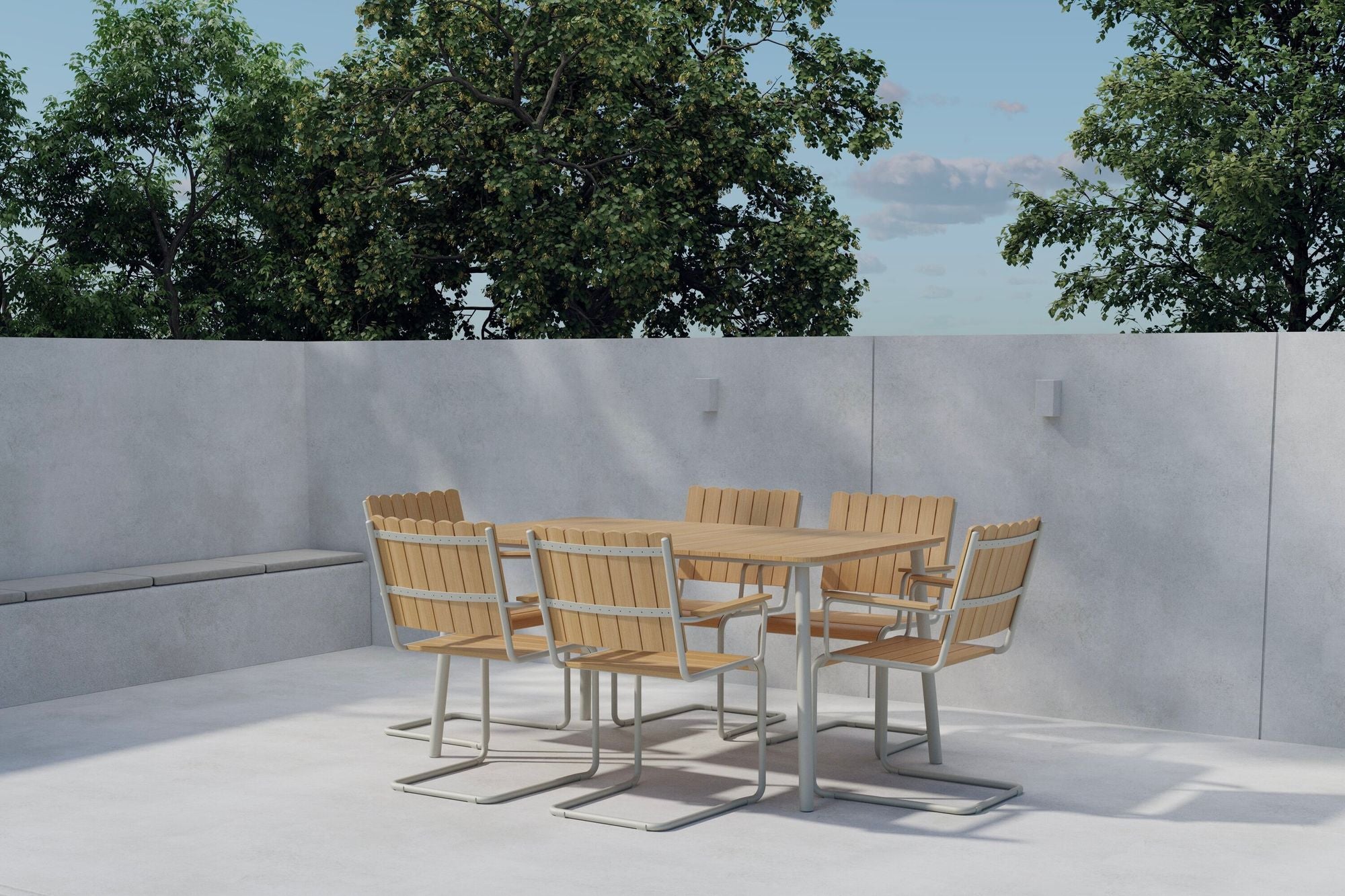 Venture Home Holmsund Rectangular Dining Set - Beige / Polywood