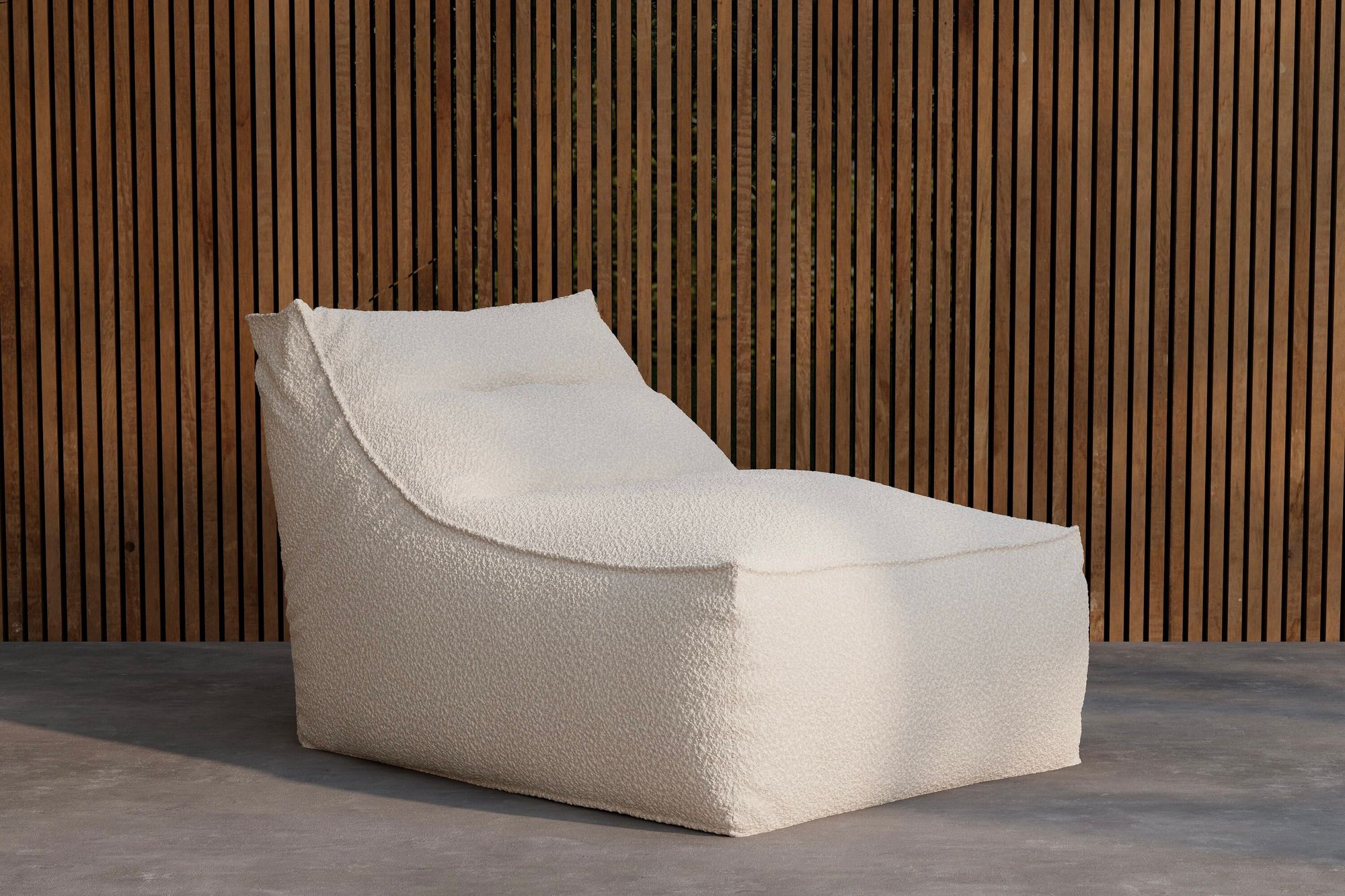 Venture Home Redang Relaxbag Fabric - White Bouclé fabric / 118*94*83