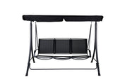 Venture Home Madras 3-seater swing - black frame/black textilene