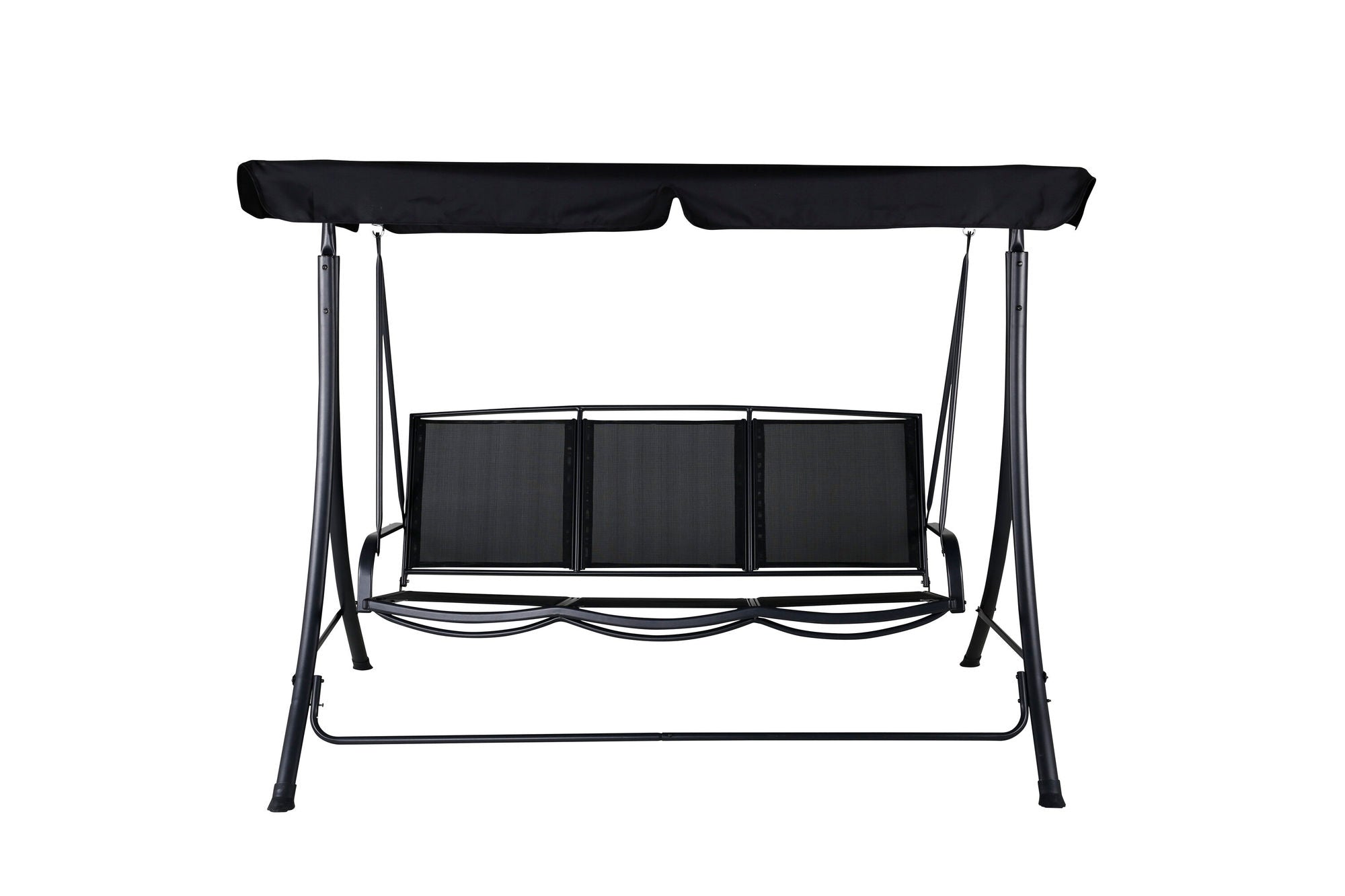 Venture Home Madras 3-seater swing - black frame/black textilene