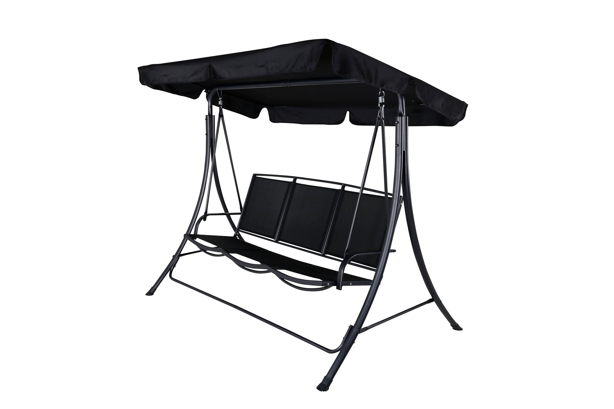 Venture Home Madras 3-seater swing - black frame/black textilene
