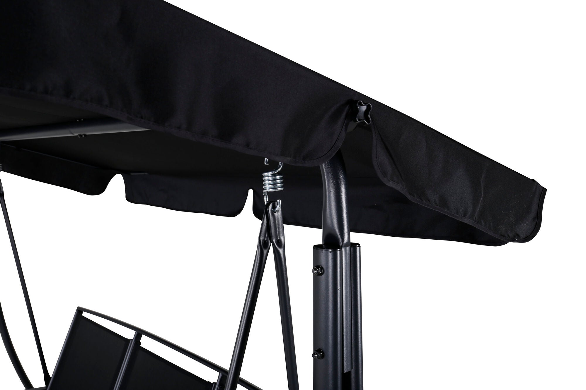 Venture Home Madras 3-seater swing - black frame/black textilene