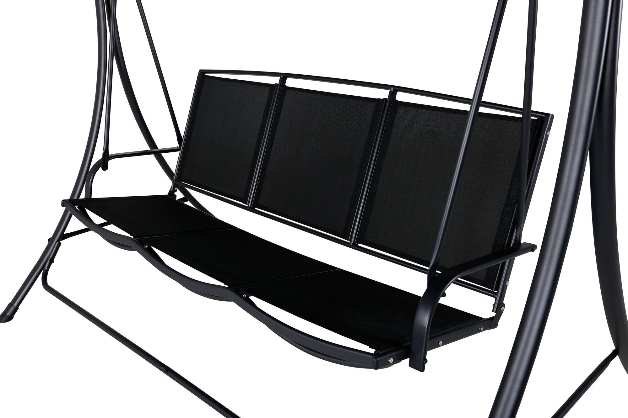 Venture Home Madras 3-seater swing - black frame/black textilene