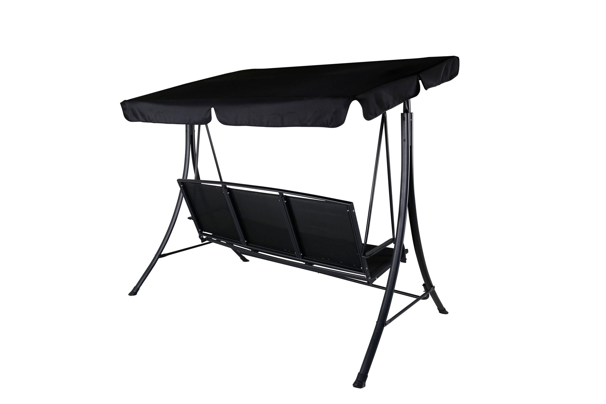 Venture Home Madras 3-seater swing - black frame/black textilene