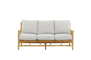 Venture Home Cane 3-seat sofa - Bamboo / Grey Cushion