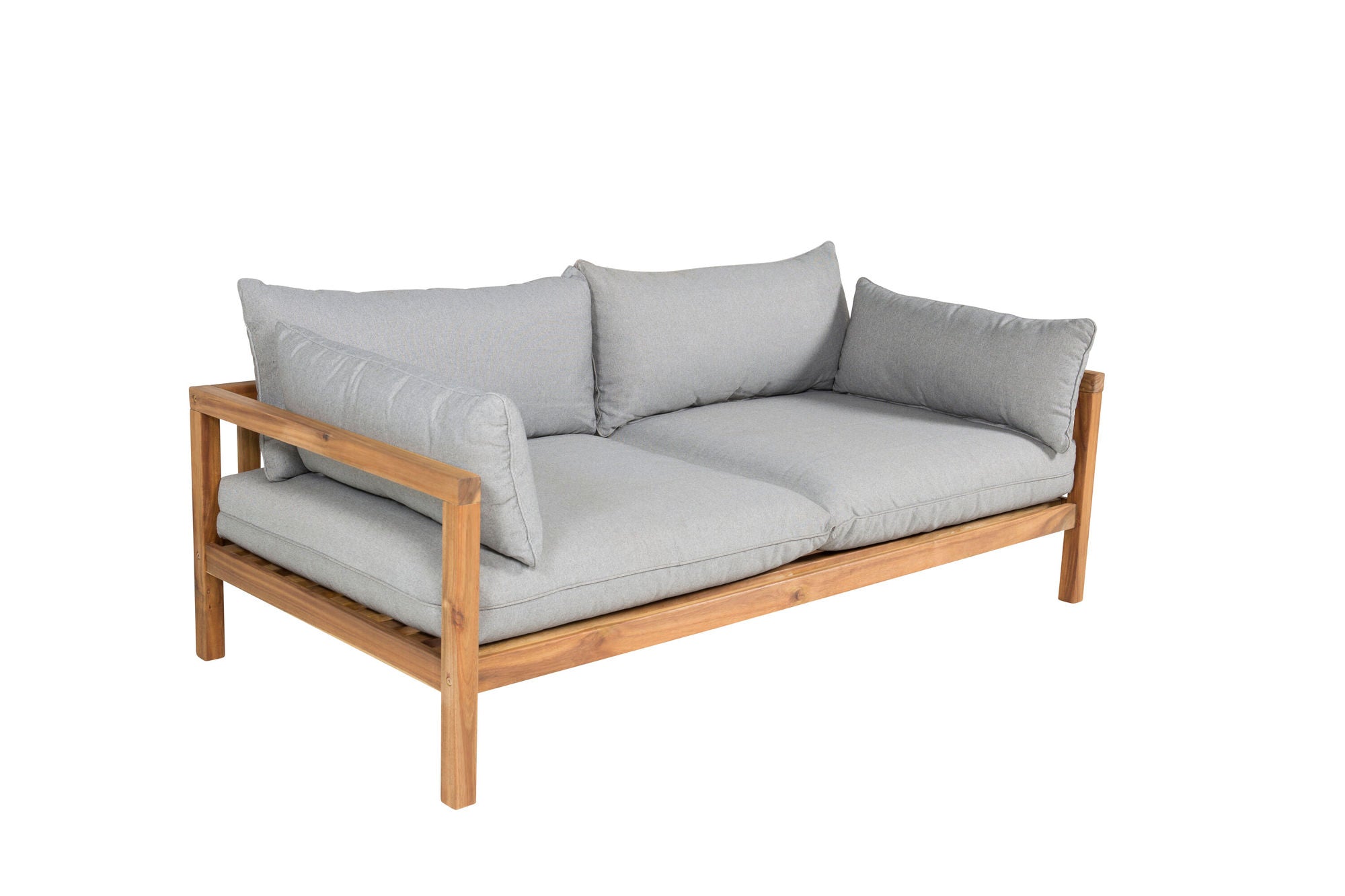 Venture Home Marion Double Sofa bænk - Grey Fabric / Acacia