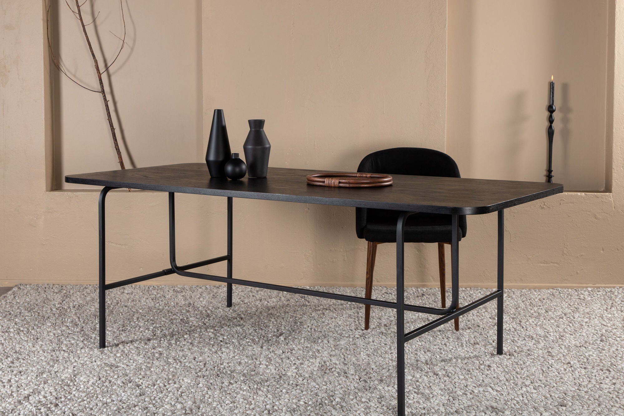 Venture Home Uno spisebord - Black / Black Veneer
