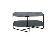 Venture Home un-line Sofa bord Black/Smoked Glass/black Glass Marble