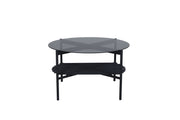 Venture Home Von Staf rund Sofa bord - black / Black Smoked Glass