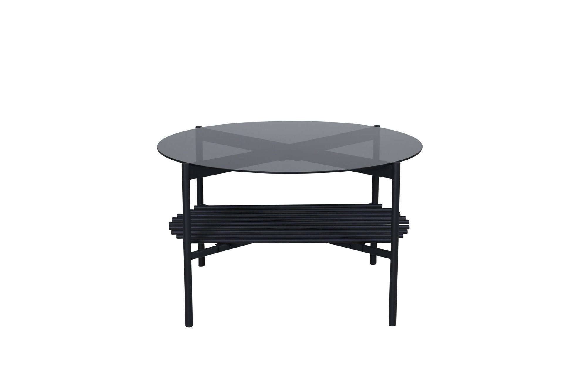 Venture Home Von Staf rund Sofa bord - black / Black Smoked Glass
