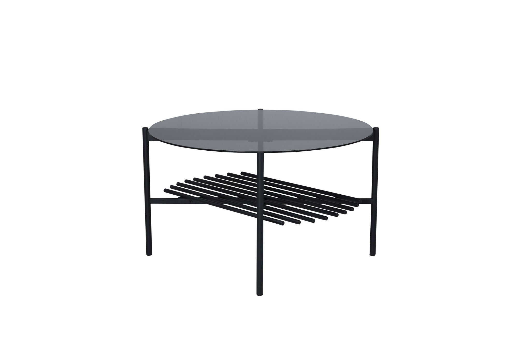 Venture Home Von Staf rund Sofa bord - black / Black Smoked Glass