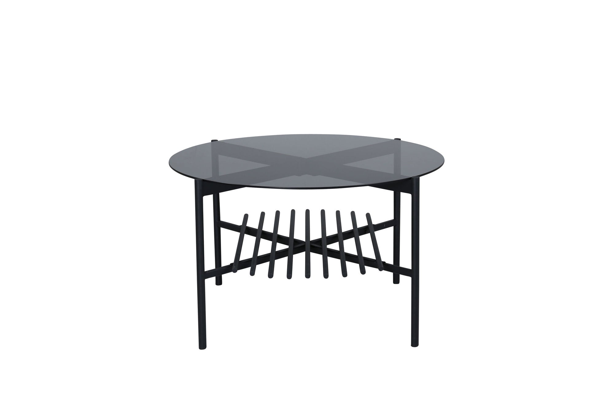 Venture Home Von Staf rund Sofa bord - black / Black Smoked Glass