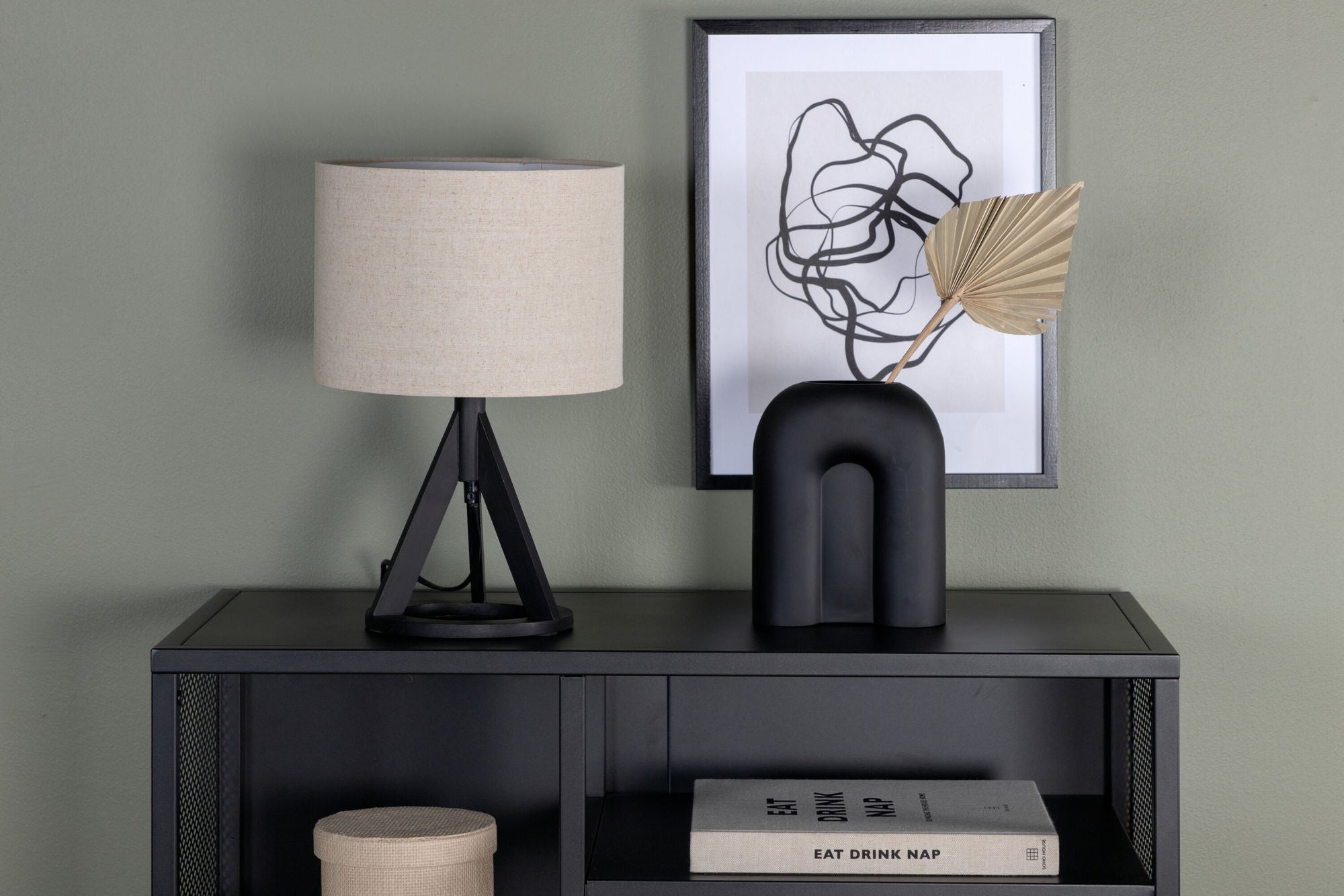 Venture Home Kona -bord lampe - Black/Linen